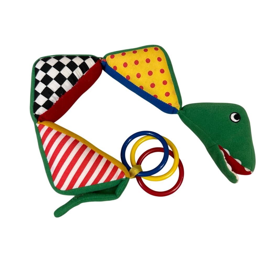 Vintage Eden Little Lessons Alligator Snake Baby Toy Developmental Black White